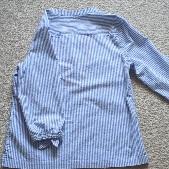 New Vineyard Vines Blue and Pink Embroidered Top Small - Picture 8 of 8